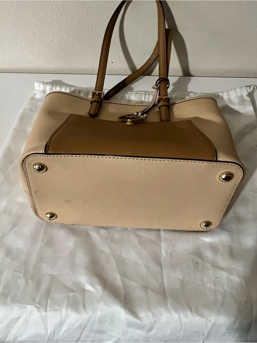 Michael Kors Blush and Tan Two-Tone Tote